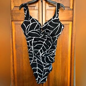 Miraclesuit Black and White Swimsuit